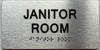 TACTILE HOTEL JANITOR ROOM SIGN