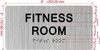 BRAILLE FITNESS ROOM SIGN