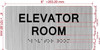 BRAILLE ELEVATOR ROOM SIGN