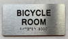 BRAILLE BICYCLE ROOM SIGN