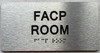TACTILE HOTEL FACP ROOM SIGN