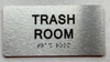 HOTEL TRASH ROOM SIGN