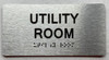 HOTEL UTILITY ROOM SIGN
