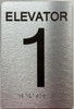 ADA ELEVATOR NUMBER 1 SIGN