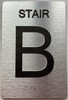 ADA FLOOR NUMBER (STAIR B) SIGN