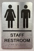 HOTEL ADA RESTROOM / UNISEX COMPLIANT WITH RAISED SIGN