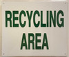 RECYCLING AREA  Building Sign