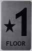 Star Floor ONE Number  Building Sign