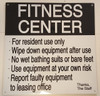 Fitness Center  Signage