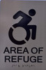 Area of Refuge -Tactile s  Sign