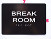 Break Room-Tactile Signage