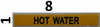 Pipe Marking- HOT Water   Sign Pipe Marking- HOT Water   Sign