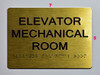 Elevator Mechanical Room-Tactile Signage