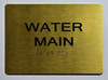 Water Main-Tactile Sign