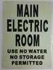 MAIN ELECTRIC ROOM SIGN GLOW IN THE DARK MAIN ELECTRIC ROOM SIGN GLOW IN THE DARK