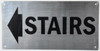 SIGN Stairs Arrow Left Silver, SIGN Stairs Arrow Left Silver,
