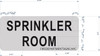 SIGNAGE SPRINKLER ROOM  (BRUSH ALUMINIUM)-The Mont argent line