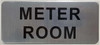 SIGN METER ROOM  (BRUSH ALUMINIUM)-The Mont argent line