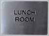 Lunch Room Braille with Raised Tactile Graphics and Letters-