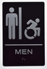 MEN accessible-Tactile - Braille with Raised Tactile Graphics and Letters-Tactiles Sign