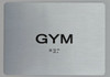 Gym -Braille with Raised Tactile Graphics and Letters-