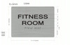 Fitness Room Braille with Raised Tactile Graphics and Letters-Signage