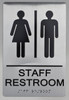 Staff Restroom  Sign