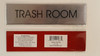 SIGN TRASH ROOM - Delicato line (BRUSHED ALUMINUM)