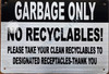 RECYCLE SIGNS
