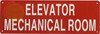 SIGNAGE ELEVATOR MECHANICAL ROOM