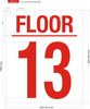 13 FLOOR  Sign 13 FLOOR  Sign