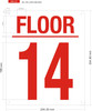 14 FLOOR  Sign 14 FLOOR  Sign