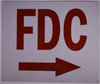 FDC Arrow Right   Fire Department Sign