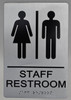 RESTROOM  Tactile Graphics Grade 2 Braille Text with raised letters  Signage