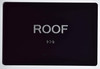 ROOF Raised letters & Grade 2 Braille - Includes Red Adhesive pad for Easy Installation