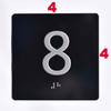 Elevator JAMB Plate with Braille - 8TH FLOORSignage