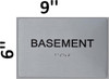 FLOOR NUMBER  Tactile Graphics Grade 2 Braille Text with raised letters aluminum, Safety  for Office, school Hospital, brush SILVER Signage