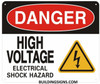 Danger HIGH Voltage -Electrical Shock Hazard SIGNAGE
