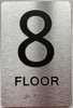 Floor number  with Raised letters/Image & Grade 2 Braille - Includes Red Adhesive pad for Easy Installation Sign Floor number  with Raised letters/Image & Grade 2 Braille - Includes Red Adhesive pad for Easy Installation Sign