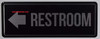 Restroom Left Arrow Sign Restroom Left Arrow Sign