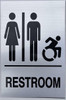 Unisex Restroom - BUILDING SIGN. 6"x9" - Unisex Restroom - BUILDING SIGN. 6"x9" -