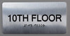 10th Floor Sign-Tactile Signs - Floor Number Tactile Touch Braille Sign-Tactile Signs