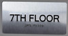 7th Floor Sign-Tactile Signs - Floor Number Tactile Touch Braille Sign-Tactile Signs