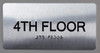 4th Floor Sign-Tactile Signs - Floor Number Tactile Touch Braille Sign-Tactile Signs