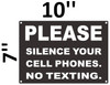 Please Silence Your Silent Cell Phones HPD SIGN