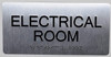 Electrical Room Sign-Tactile Signs  Silver-Tactile Touch Braille Sign-Tactile Signs