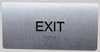 EXIT Sign-Tactile Signs  Silver-Tactile Touch Braille Sign-Tactile Signs