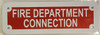 FIRE DEPARTMENT CONNECTION Hpd Sign