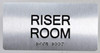 Riser Room Sign-Tactile Signs  Silver-Tactile Touch Braille Sign-Tactile Signs