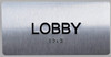 Lobby Floor Number Sign-Tactile Signs  Silver-Tactile Touch Braille Sign-Tactile Signs